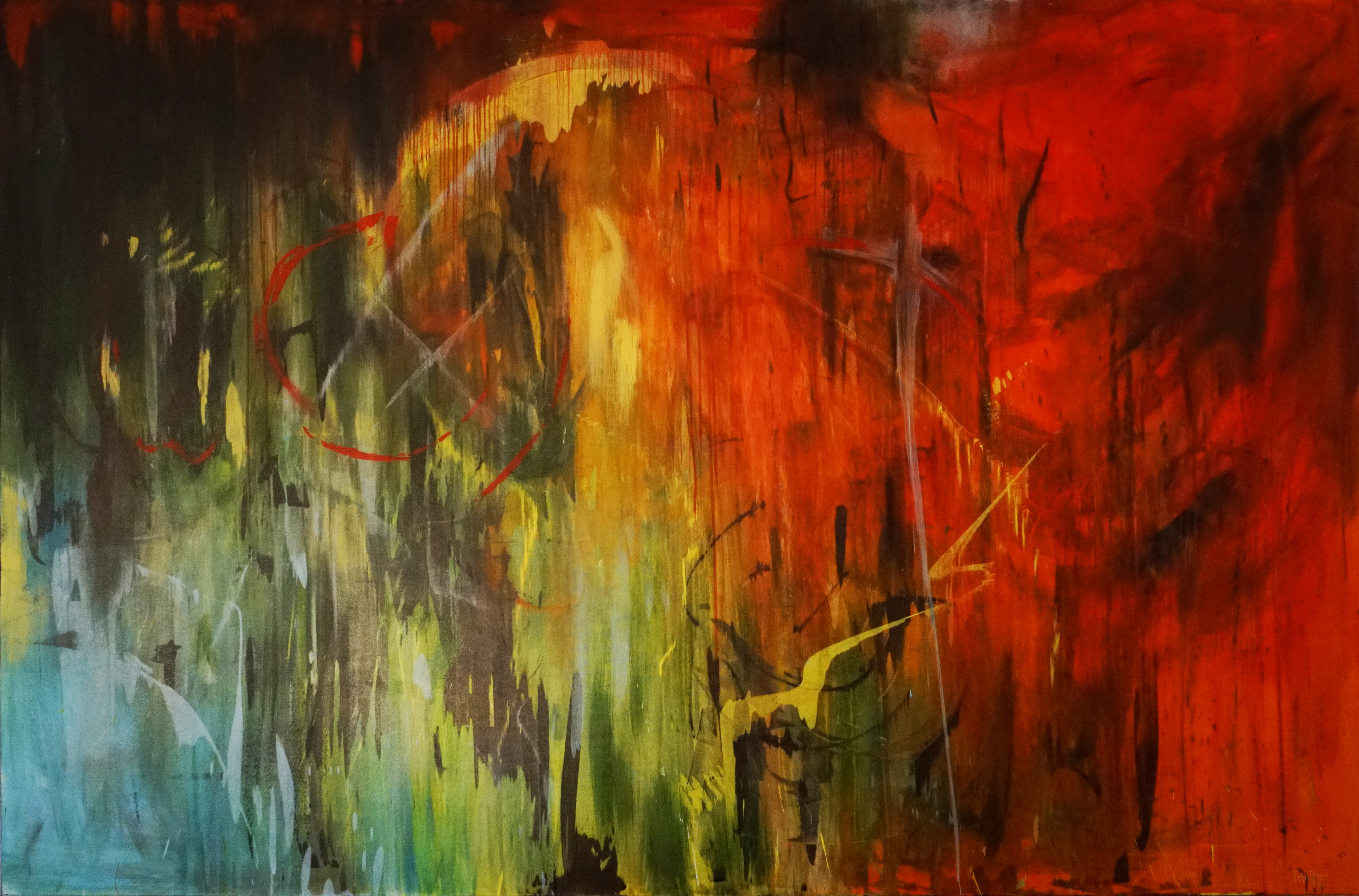 Mystizismums 200 x 300 x 3,9cm Acryl auf Leinen